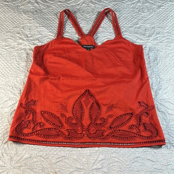 Banana Republic Red Orange Cropped Embellished Camisole - Picture 3 of 8